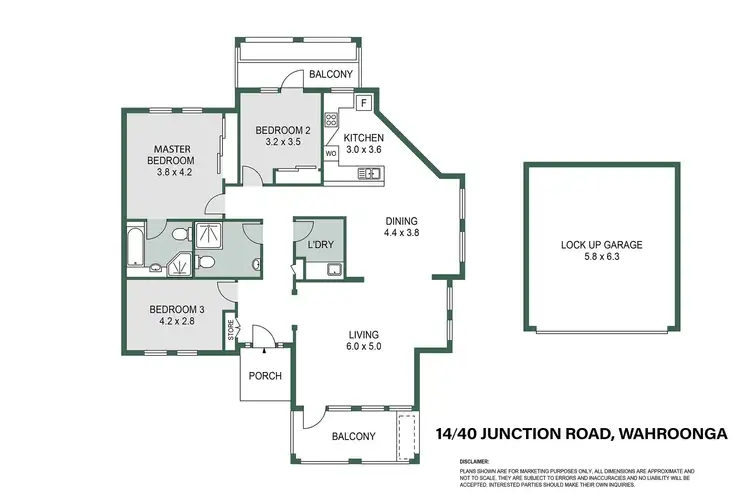 Floorplan of Homely apartment listing, 14/40-42 Junction Road, Wahroonga NSW 2076