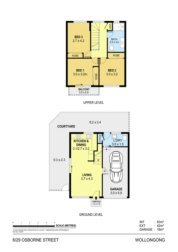 Floorplan of Homely townhouse listing, 6/29-33 Osborne Street, Wollongong NSW 2500