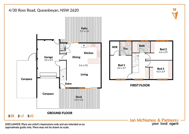 Floorplan of Homely townhouse listing, 4/30 Ross Road, Queanbeyan NSW 2620