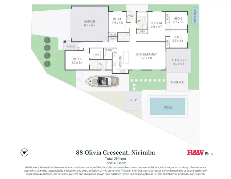 Floorplan of Homely house listing, 88 Olivia Crescent, Nirimba QLD 4551