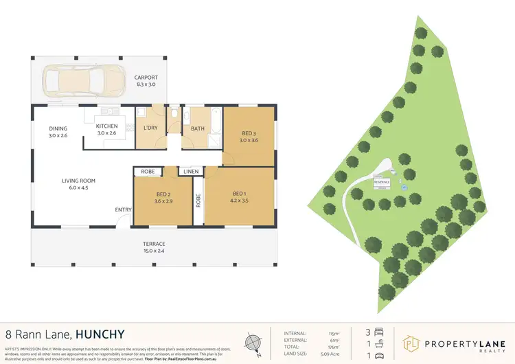 Floorplan of Homely house listing, 8 Rann Lane, Hunchy QLD 4555