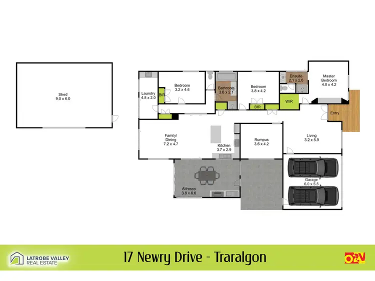 Floorplan of Homely house listing, 17 Newry Drive, Traralgon VIC 3844