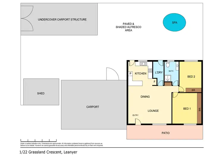 Floorplan of Homely unit listing, 1/22 Grassland Crescent, Leanyer NT 812