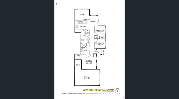 Floorplan of Homely villa listing, 8/26 Gillon Street, Karawara WA 6152
