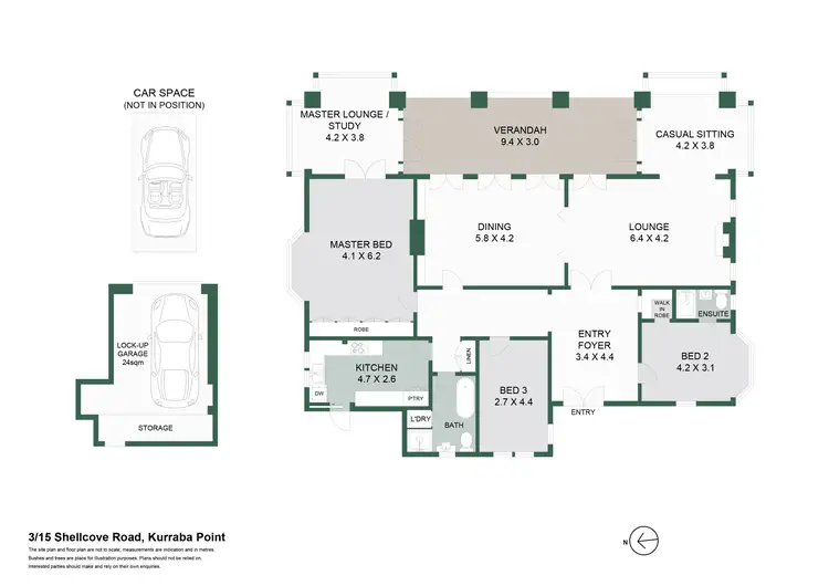 Floorplan of Homely unit listing, 3/15 Shellcove Road, Kurraba Point NSW 2089