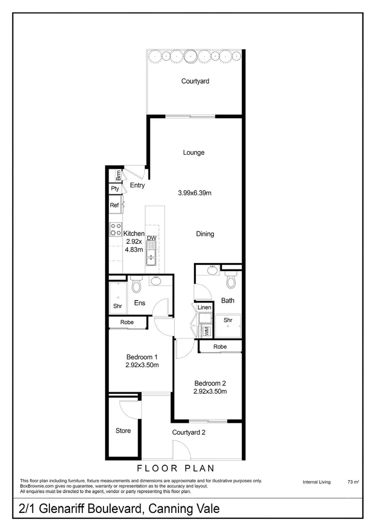 Floorplan of Homely apartment listing, 2/1 Glenariff Boulevard, Canning Vale WA 6155