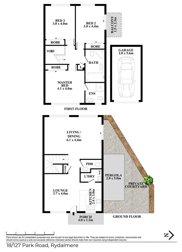 Floorplan of Homely townhouse listing, 18/127 Park Road, Rydalmere NSW 2116
