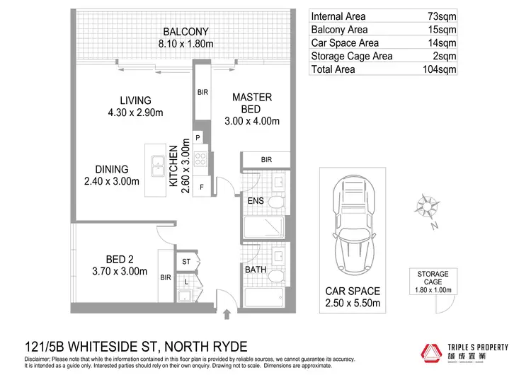 Floorplan of Homely apartment listing, 121/5B Whiteside Street, North Ryde NSW 2113