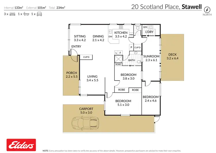 Floorplan of Homely house listing, 20 Scotland Place, Stawell VIC 3380