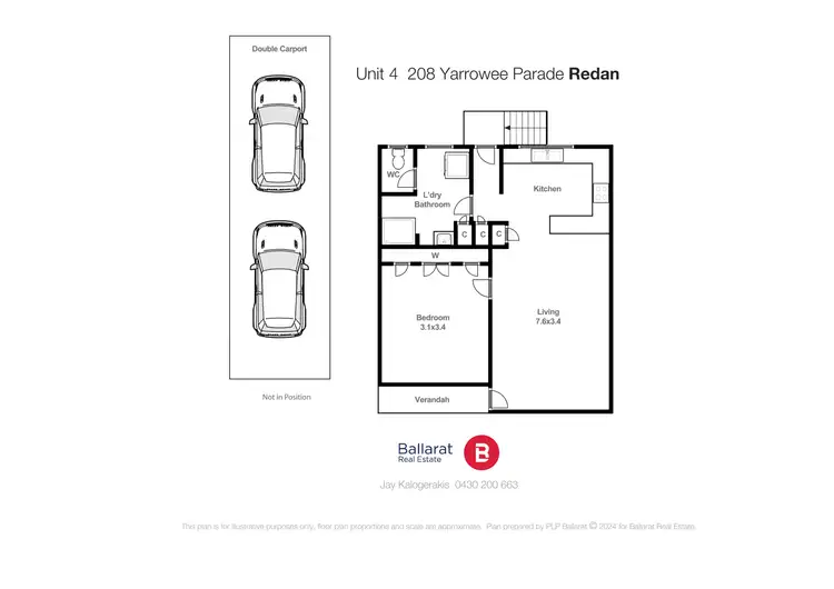 Floorplan of Homely unit listing, 4/208 Yarrowee Parade, Redan VIC 3350