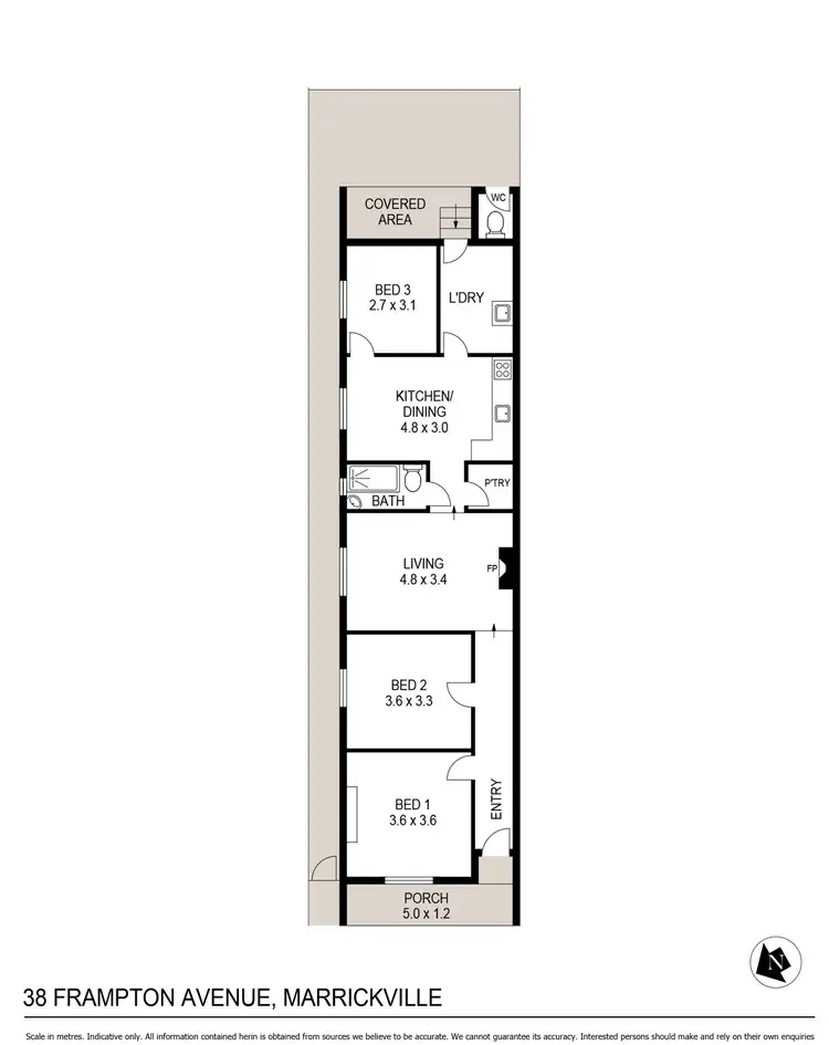 Floorplan of Homely house listing, 38 Frampton Avenue, Marrickville NSW 2204