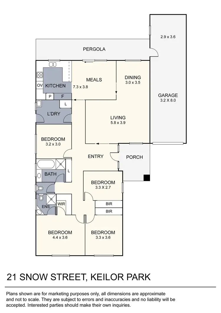 Floorplan of Homely house listing, 21 Snow Street, Keilor Park VIC 3042