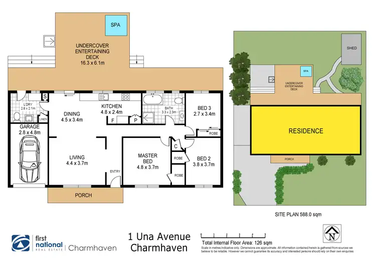 Floorplan of Homely house listing, 1 Una Avenue, Charmhaven NSW 2263
