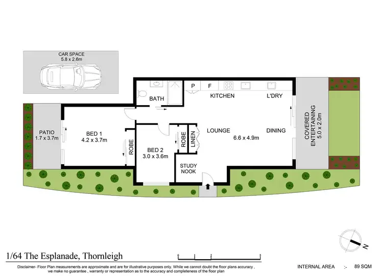 Floorplan of Homely unit listing, 1/64-66 The Esplanade, Thornleigh NSW 2120