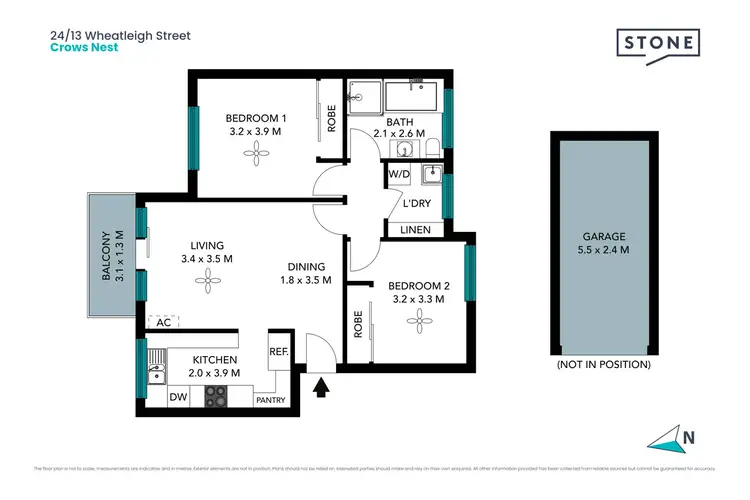 Floorplan of Homely apartment listing, 24/13 Wheatleigh Street, Crows Nest NSW 2065