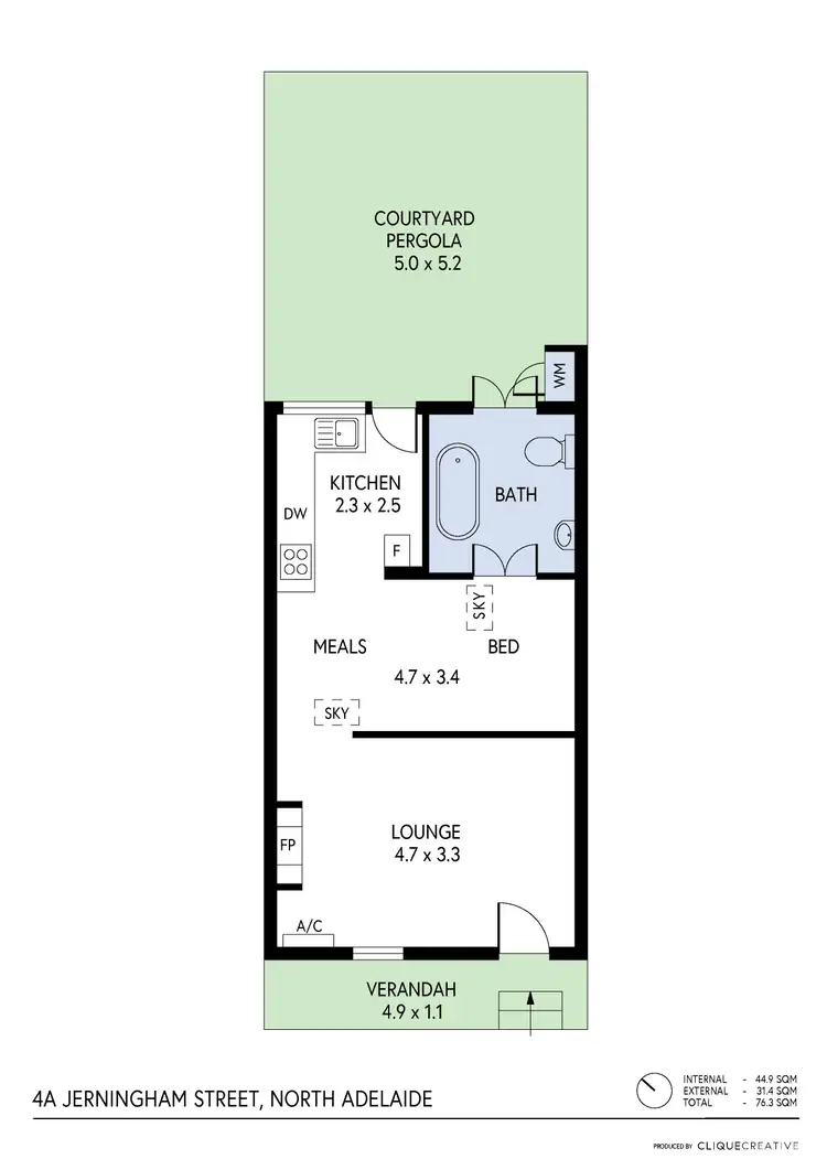 Floorplan of Homely house listing, 4a Jerningham Street, North Adelaide SA 5006