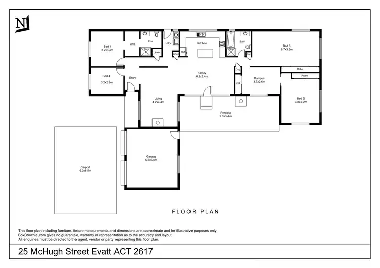 Floorplan of Homely house listing, 25 McHugh Street, Evatt ACT 2617