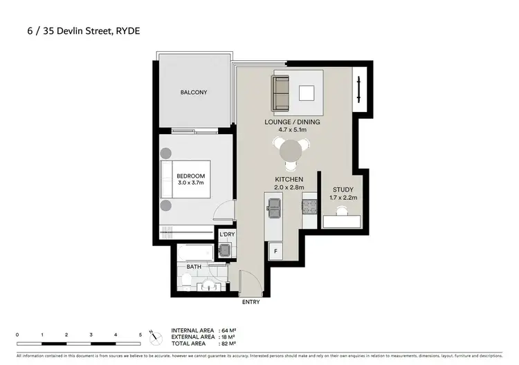 Floorplan of Homely apartment listing, 6/35 Devlin Street, Ryde NSW 2112