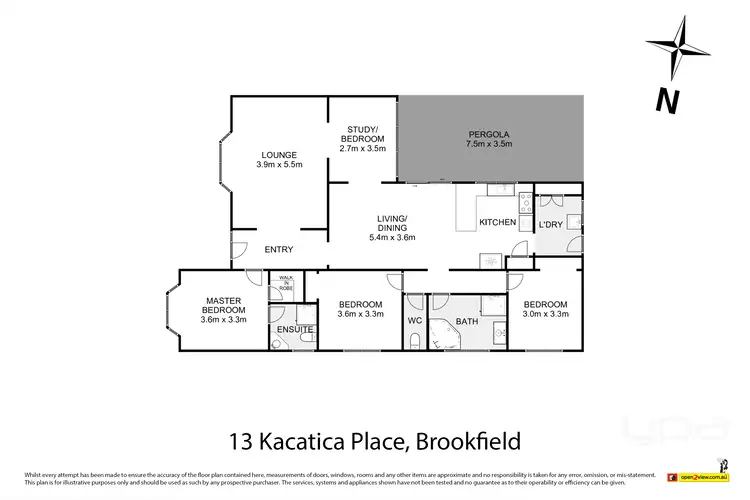 Floorplan of Homely house listing, 13 Kacatica Place, Brookfield VIC 3338