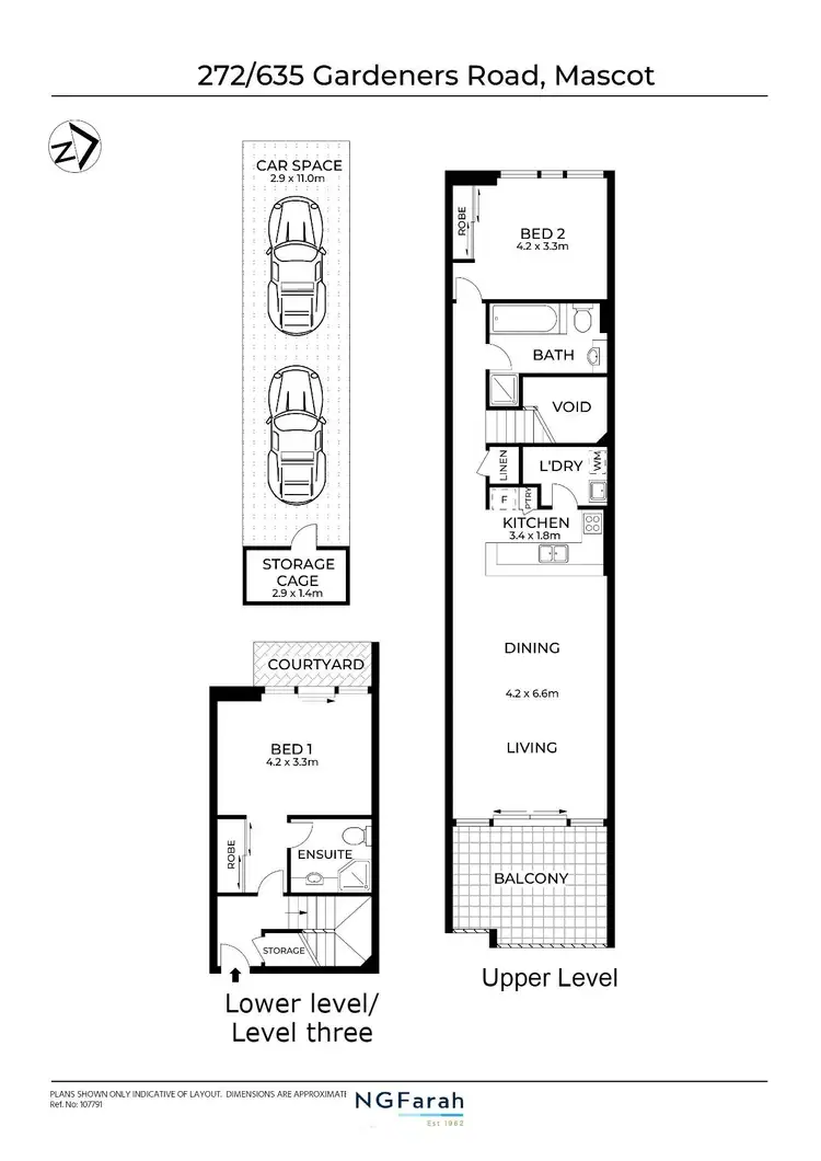 Floorplan of Homely apartment listing, 272/635 Gardeners Road, Mascot NSW 2020