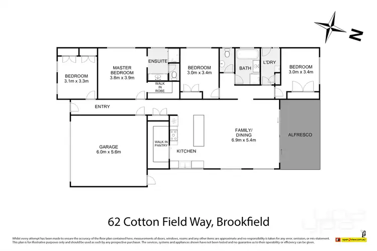 Floorplan of Homely house listing, 62 Cottonfield Way, Brookfield VIC 3338