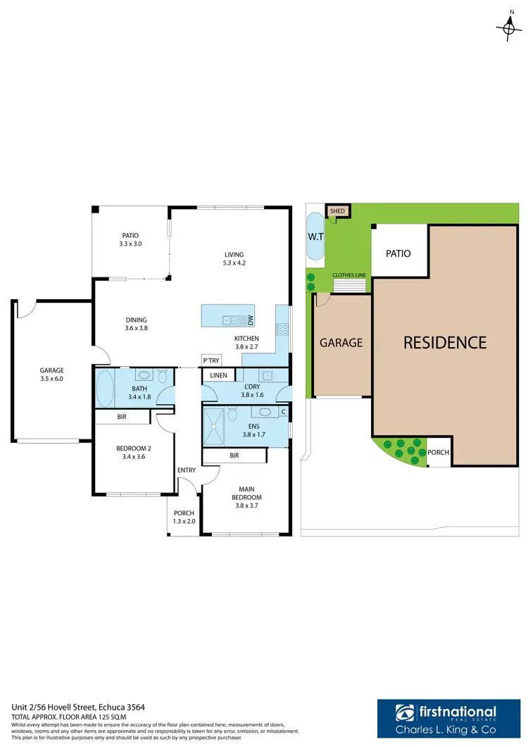 Floorplan of Homely unit listing, 2/56 Hovell Street, Echuca VIC 3564