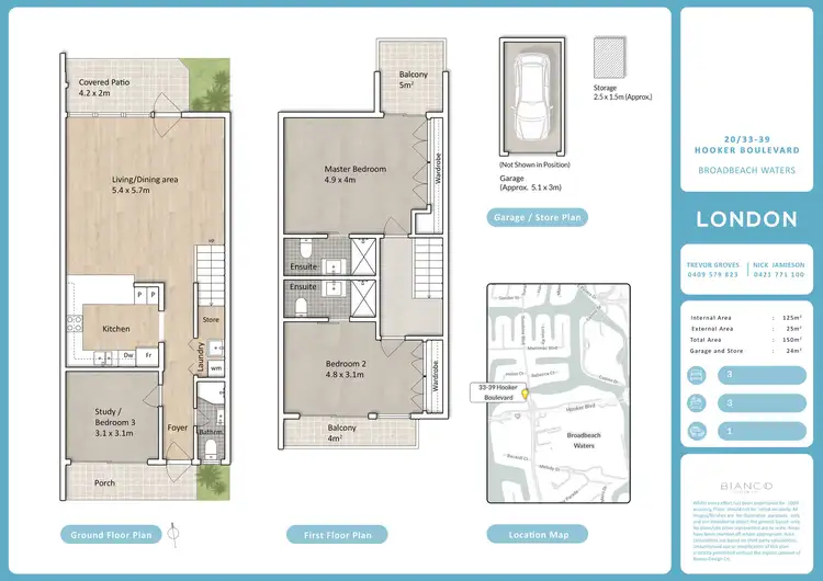 Floorplan of Homely townhouse listing, 20/33-39 Hooker Boulevard, Broadbeach Waters QLD 4218