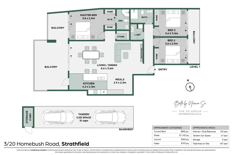 Floorplan of Homely apartment listing, 3/20 Homebush Road, Strathfield NSW 2135
