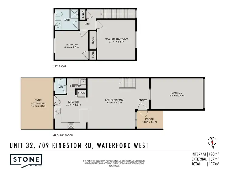 Floorplan of Homely townhouse listing, 32/709 Kingston Road, Waterford West QLD 4133