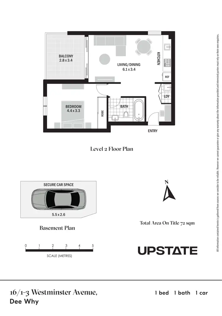 Floorplan of Homely unit listing, 16/1-3 Westminster Avenue, Dee Why NSW 2099