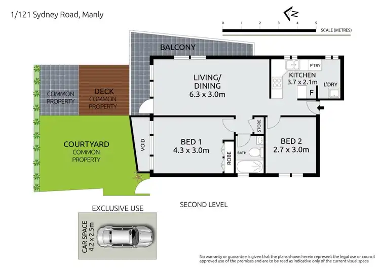 Floorplan of Homely apartment listing, 1/121 Sydney Road, Manly NSW 2095