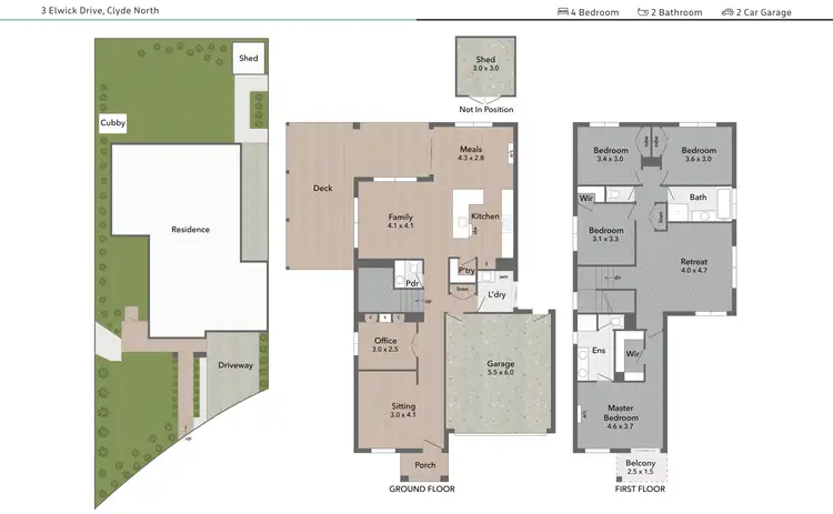 Floorplan of Homely house listing, 3 Elwick Drive, Clyde North VIC 3978