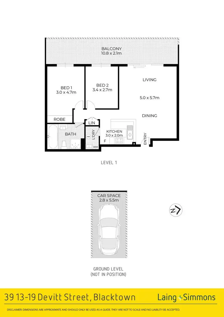 Floorplan of Homely unit listing, 39/13-19 Devitt Street, Blacktown NSW 2148