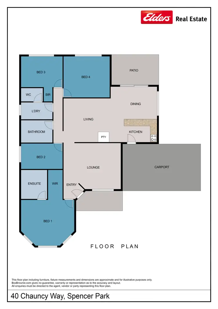 Floorplan of Homely house listing, 40 Chauncy Way, Spencer Park WA 6330