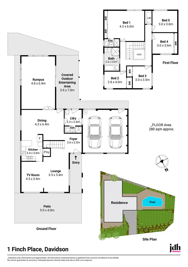 Floorplan of Homely house listing, 1 Finch Place, Davidson NSW 2085