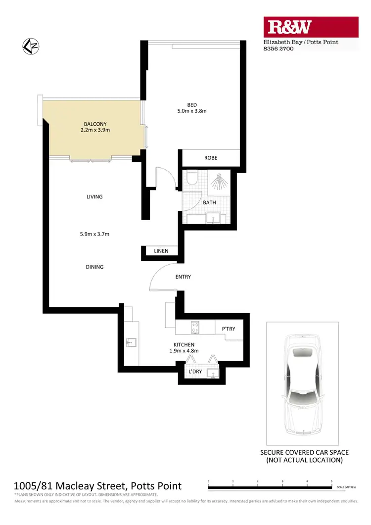 Floorplan of Homely apartment listing, 1005/81 Macleay Street, Potts Point NSW 2011