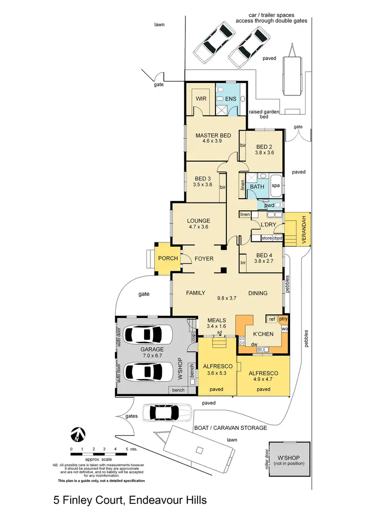 Floorplan of Homely house listing, 5 Finley Court, Endeavour Hills VIC 3802