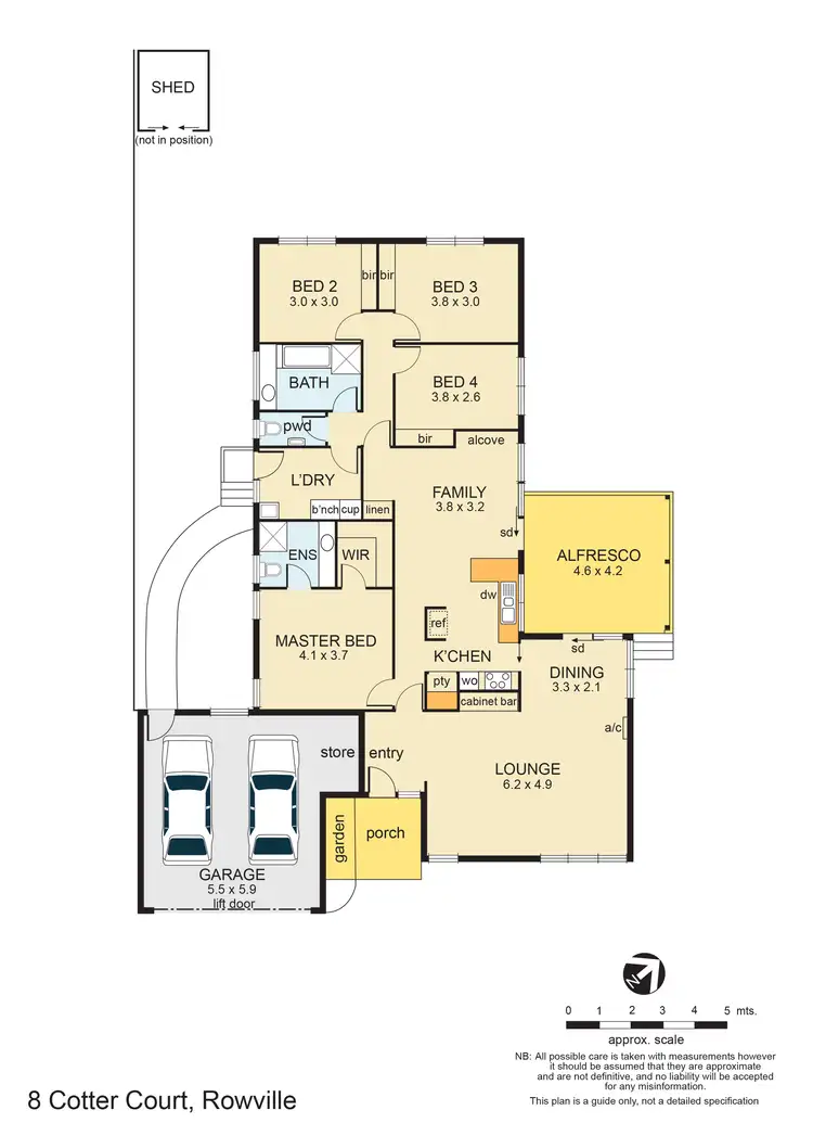 Floorplan of Homely house listing, 8 Cotter Court, Rowville VIC 3178