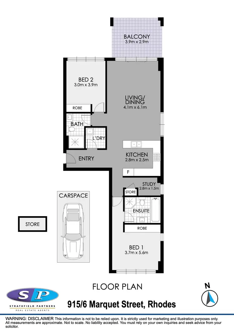 Floorplan of Homely apartment listing, 915/6 Marquet Street, Rhodes NSW 2138