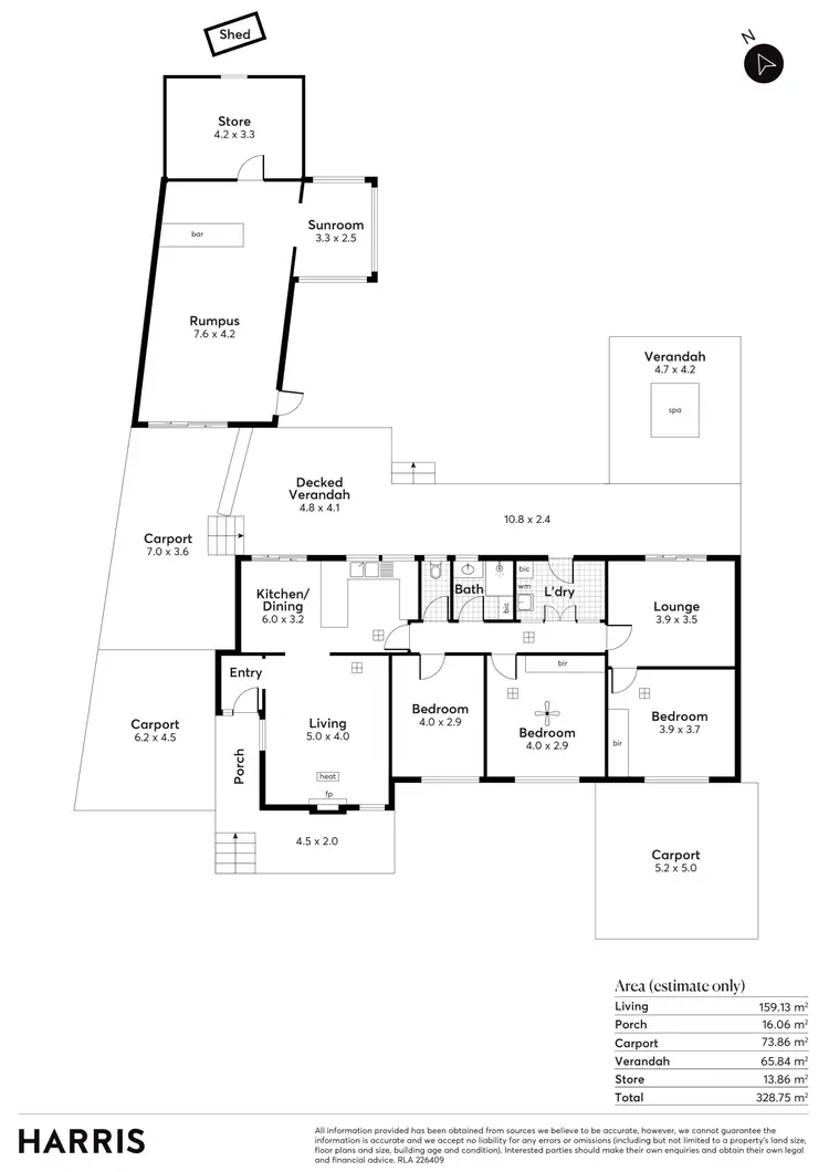 Floorplan of Homely house listing, 1 Gerogeri Street, Seacombe Gardens SA 5047