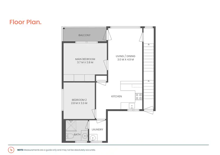 Floorplan of Homely unit listing, 3/155 High Street, East Maitland NSW 2323