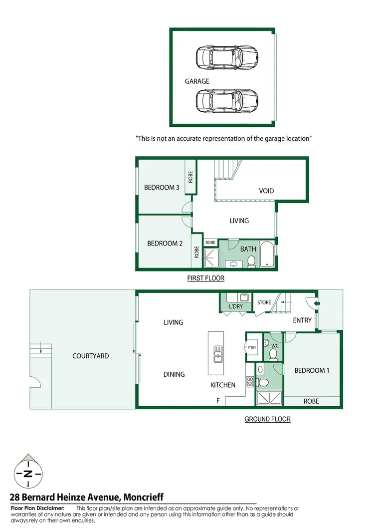 Floorplan of Homely townhouse listing, 28 Bernard Heinze Avenue, Moncrieff ACT 2914