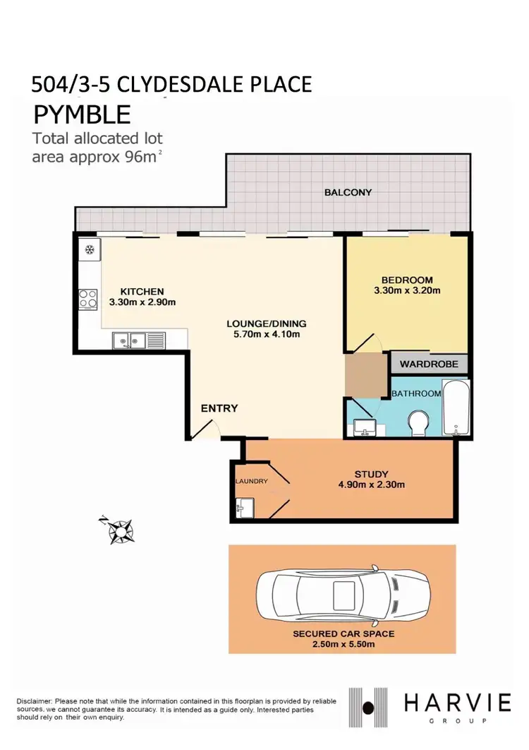 Floorplan of Homely unit listing, 504/3-5 Clydesdale Place, Pymble NSW 2073