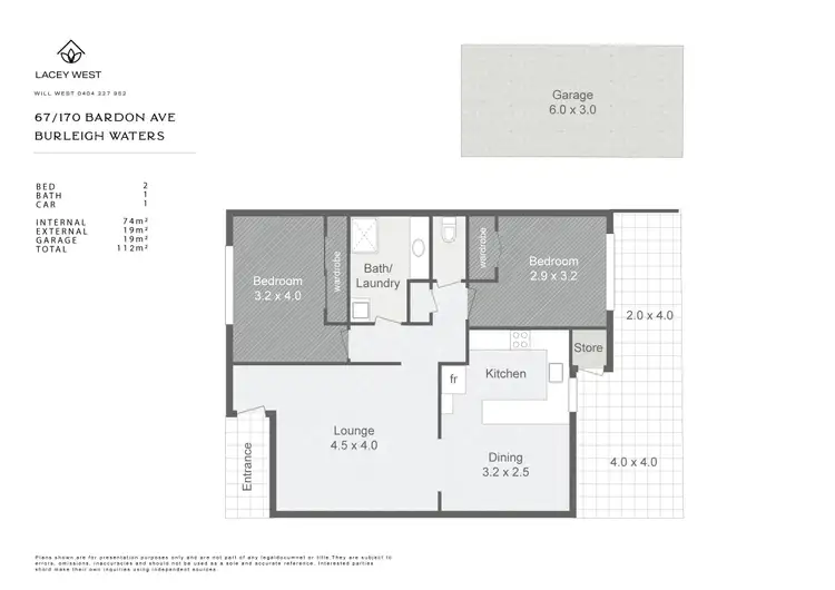 Floorplan of Homely unit listing, 67/170 Bardon Ave, Burleigh Waters QLD 4220