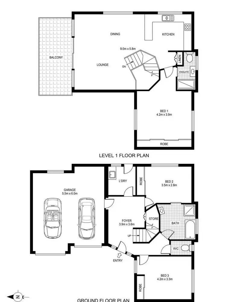 Floorplan of Homely townhouse listing, 3/6 Roslyn Street, Port Macquarie NSW 2444
