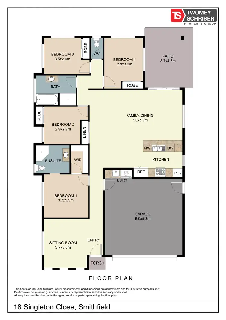 Floorplan of Homely house listing, 18 Singleton Close, Smithfield QLD 4878