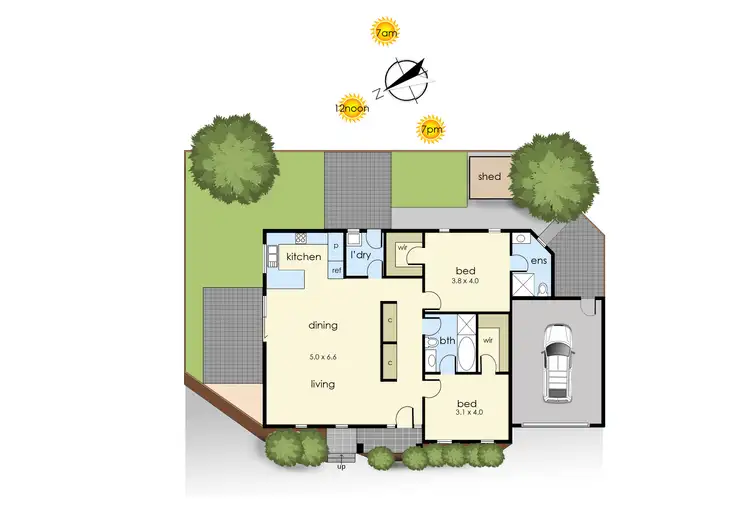 Floorplan of Homely townhouse listing, 6/11 Culcairn Drive, Frankston South VIC 3199