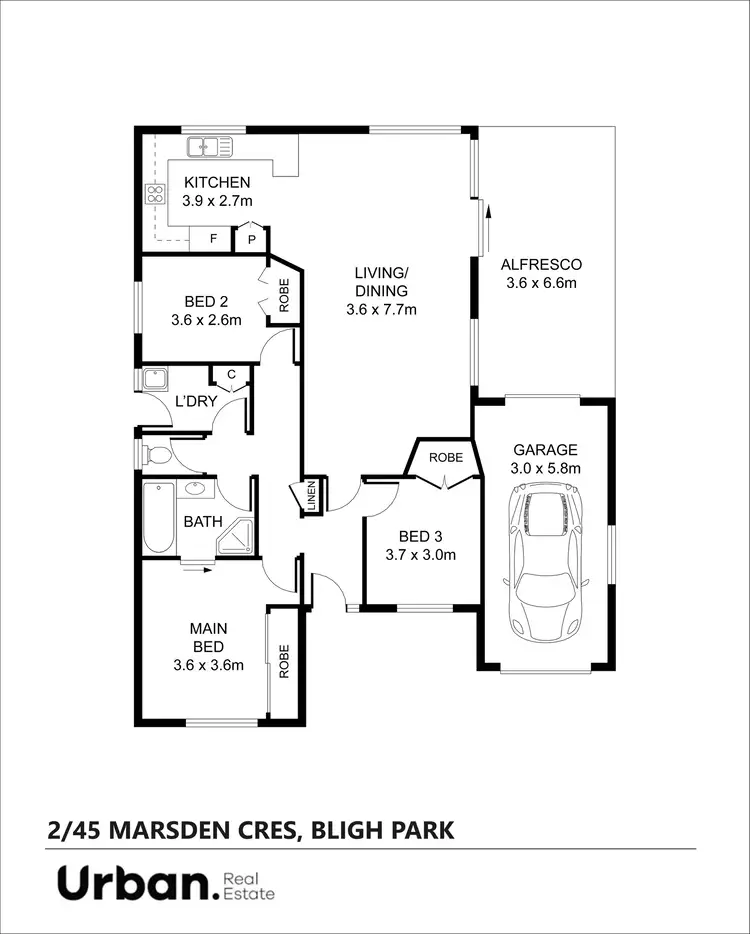 Floorplan of Homely house listing, 2/45 Marsden Crescent, Bligh Park NSW 2756