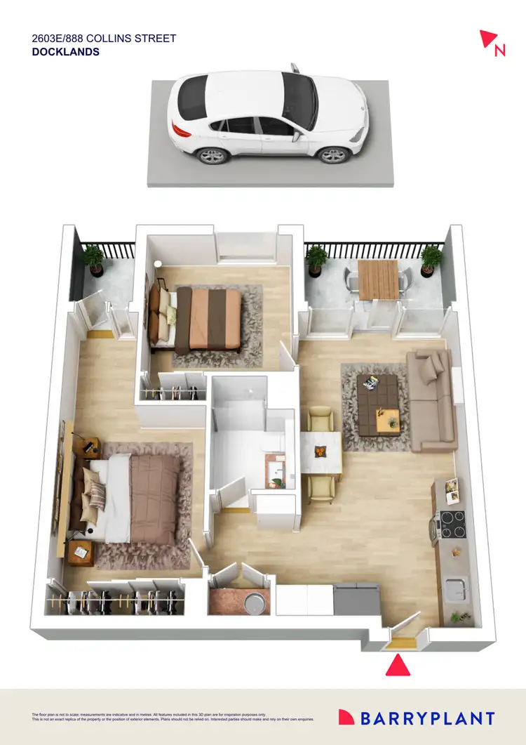 Floorplan of Homely apartment listing, 2603E/888 Collins Street, Docklands VIC 3008