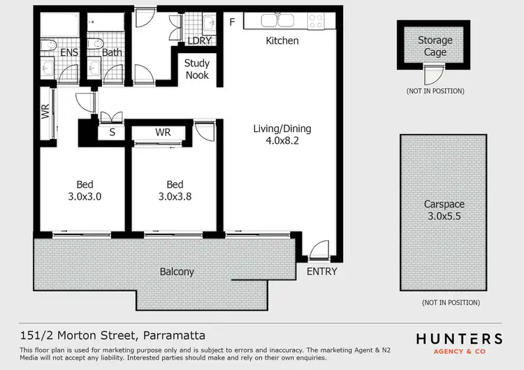 Floorplan of Homely apartment listing, 151/2 Morton Street, Parramatta NSW 2150